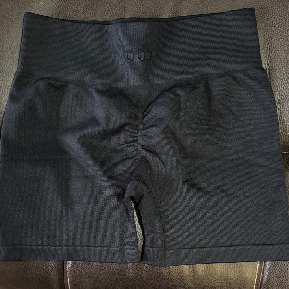 High-Waisted Black Bike Shorts